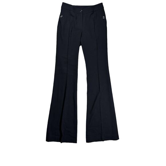Burberry Black 100% Virgin Wool Trouser Womens IT 42 /US 6 Bootcut Business - Picture 1 of 8